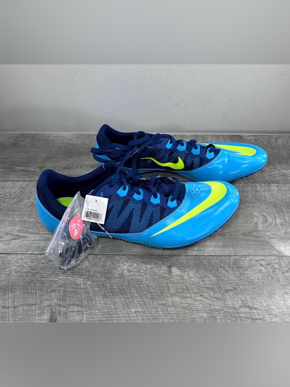 New Nike Zoom Rival S 5 Track and Field Blue Aqua Shoes Spikes Cleats Size 13